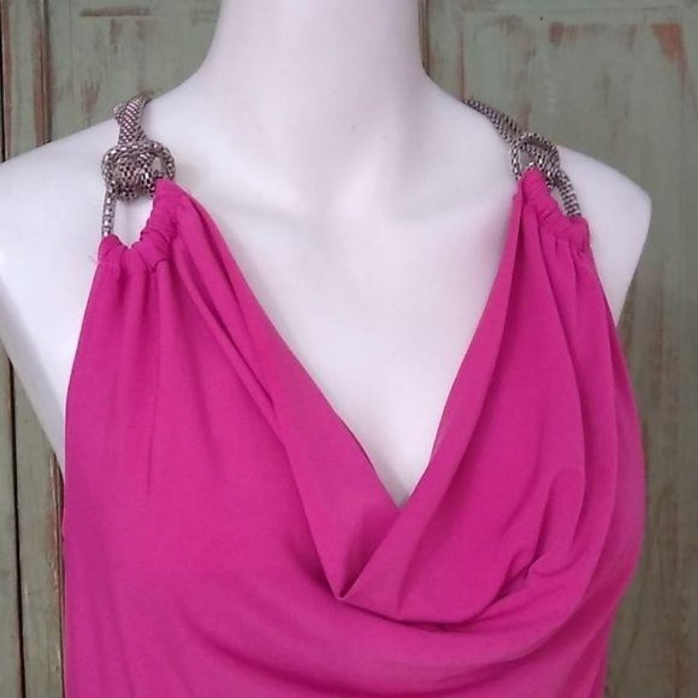 Essentials by Milano Pink Dress Silver Roped Strap - Picture 3 of 8